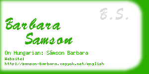 barbara samson business card