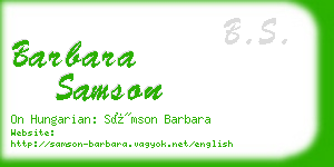 barbara samson business card